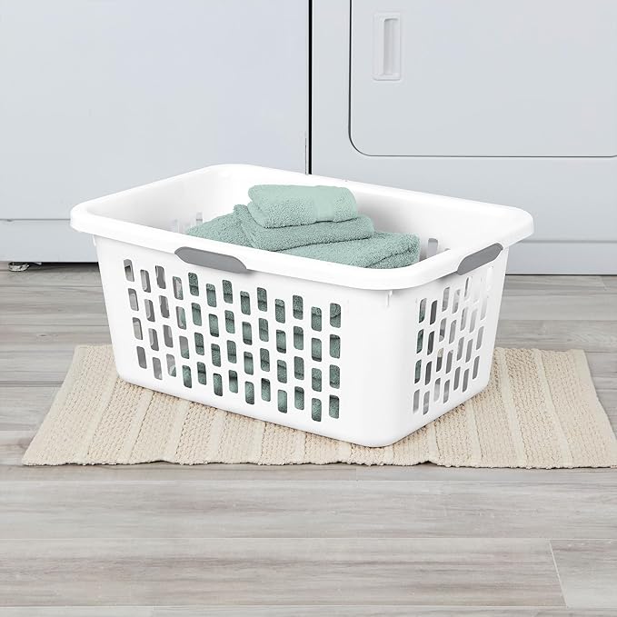 Sterilite Laundry Basket, Plastic Clothes Hamper, Large Rectangle Bin - Image 4