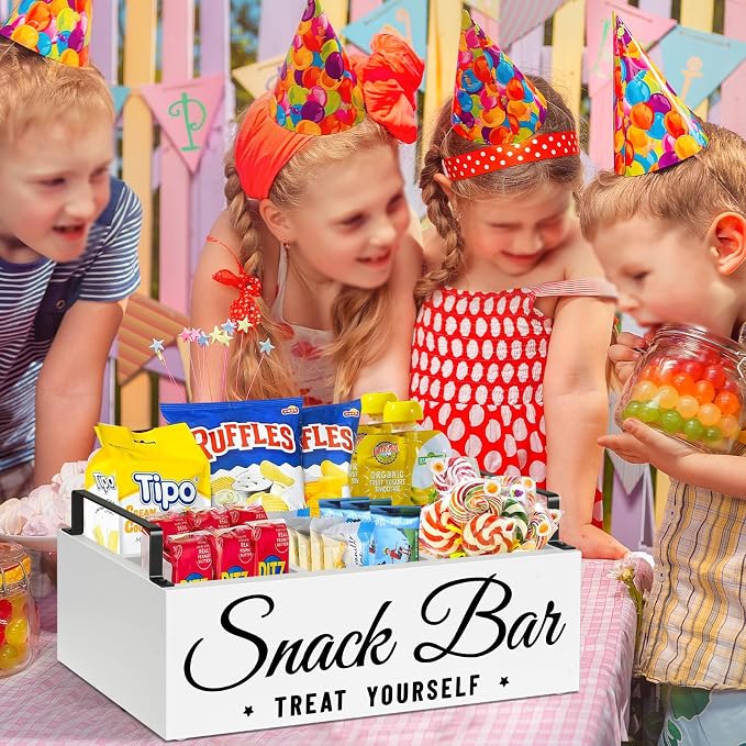 Snack Organizer for Countertop, Wood Pantry Storage Bins - Image 4