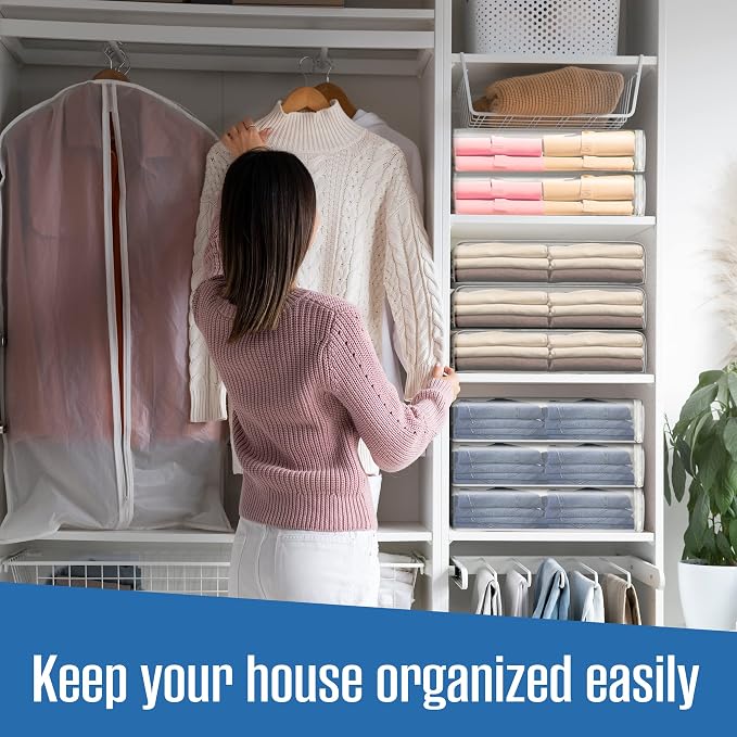 Houseables Sweater Bags Moth Proof, Clothing Storage Bags, - Image 6
