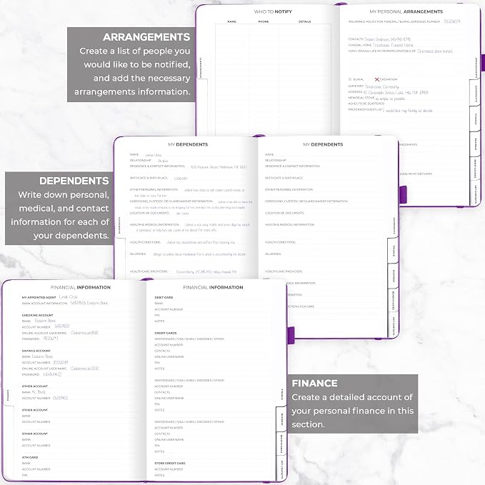 Clever Fox Large End of Life Planner – Guided Final Arrangements Organizer - Image 4