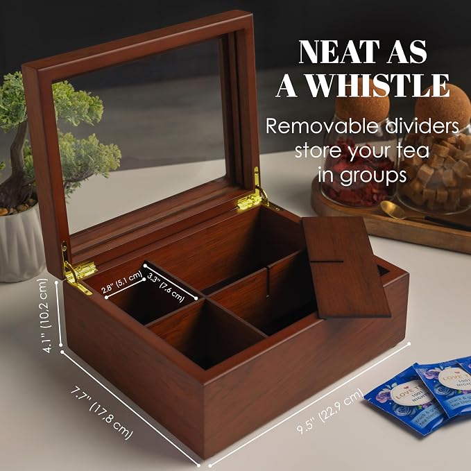 Tea Box - Luxury Wooden Tea Bag Organizer from The Apace Premier Collection - 6 - Image 3