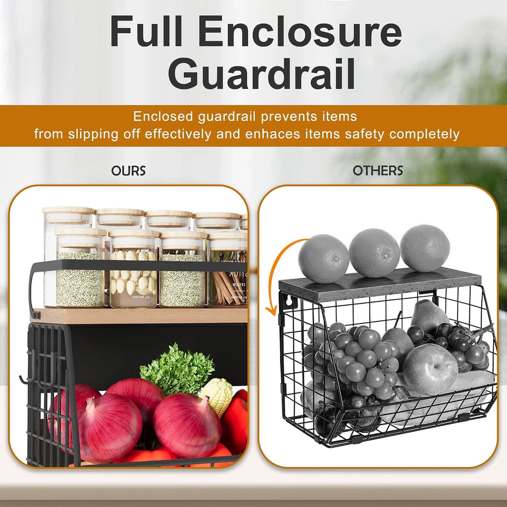 Magnetic Shelf for Fridge,Hanging Wall Basket for Potato Onion Fruit
