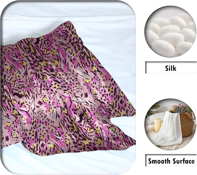 Mulberry Silk Pillowcase for Hair and Skin Standard Size Leopard Print Silk - Image 2