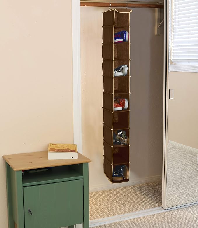 Simple Houseware 10 Shelves Hanging Shoes Organizer Holder - Image 2