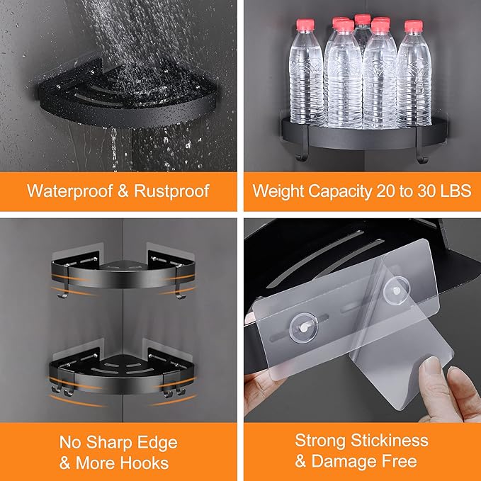 Adhesive Corner Shower Caddy - Image 3