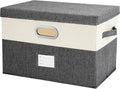 Large Linen Fabric Foldable Storage Bins by Unknown