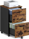 VASAGLE 2-Drawer File Cabinet, Small Rolling Filing Cabinet by VASAGLEbySONGMICSHOME