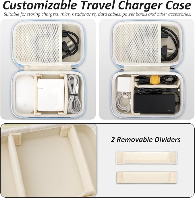 Charger Case for Macbook, Portable Tech Electronic Organizer Bag, Travel - Image 4