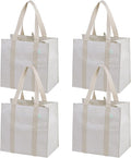 VENO 4 Pack Reusable Grocery Bags, Heavy-Duty Shopping Bags by Veno