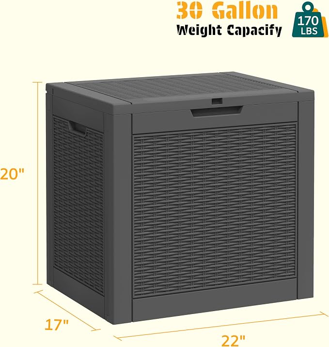 NUNU LAB 30 Gallon Outdoor Storage Box Waterproof, Outside Package Delivery - Image 3