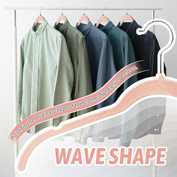 Premium Velvet Shirt Hangers 30 Pack, Non-Slip 360° Swivel Hook Space-Saving - Image 4
