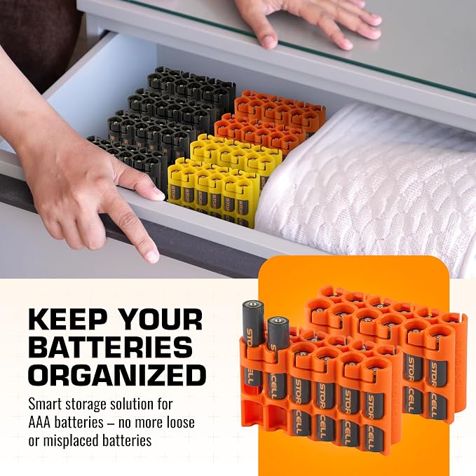 Storacell AAA-12 Battery Storage Caddy and Dispenser, Holds 12 AAA Batteries - Image 3