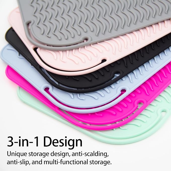 Heysam Pro Flat Iron Hair Straightener Travel Case Heat Mat - Image 3