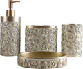 Bathroom Accessories Set,Golden Design Toothbrush Holder,Farmhouse