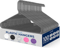 SereneLife 100 Pack Plastic Hangers, Space-Saving Closet Organizers, Durable by SereneLife