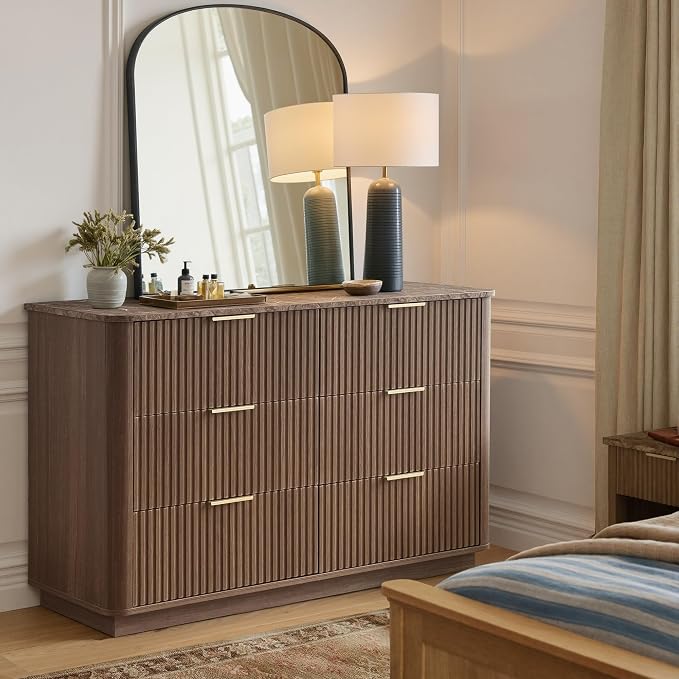 win2win 6 Drawer Dresser, Mid Century Modern Dresser - Image 4