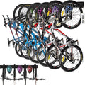 HORUSDY Stainless Steel Bike Storage Rack, 6 Bike Storage Hanger Wall Mount and by HORUSDY