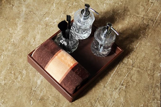Vixdonos Leather Valet Tray Rectangular Catchall Tray Counter Organizer - Image 6