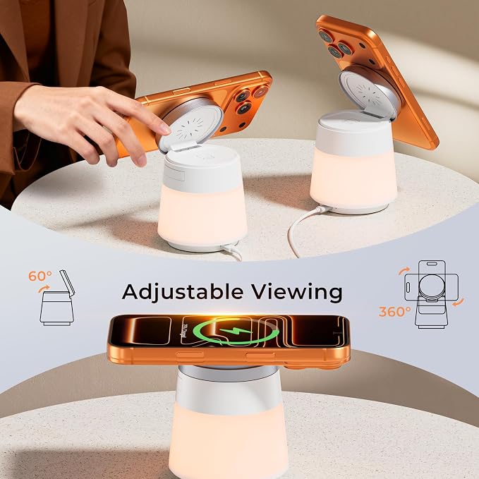 Wireless Charger 3 in 1, Magnetic Wireless Charger Stand - Image 4