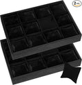 Henoyso 2 Pieces 12 Grid Velvet Watch Tray Jewelry Organizer Stackable Watch by Henoyso