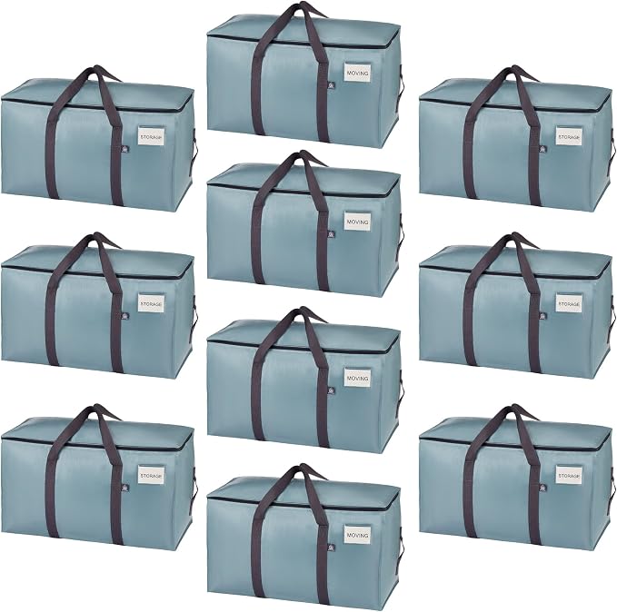 VENO 10 Pack Moving Bags, Upgraded Heavy Duty, Moving Boxes Alternative by Veno