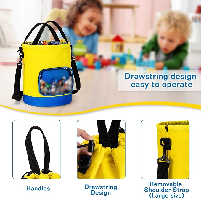 2 Pack Drawstring Toy Storage Bag Compatible - Image 4