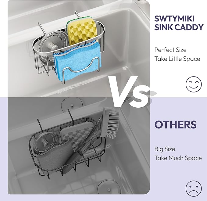 SWTYMIKI Sponge Holder for Kitchen Sink - Image 4