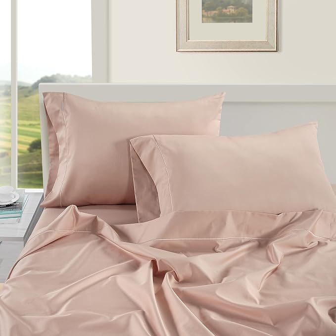 LANE LINEN Pillow Case Covers King Set of 2 100% Egyptian Cotton Sateen Soft - Image 3