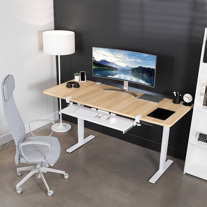 VIVO Extra Long Clamp-on Computer Keyboard and Mouse Under Desk Slider Tray - Image 9