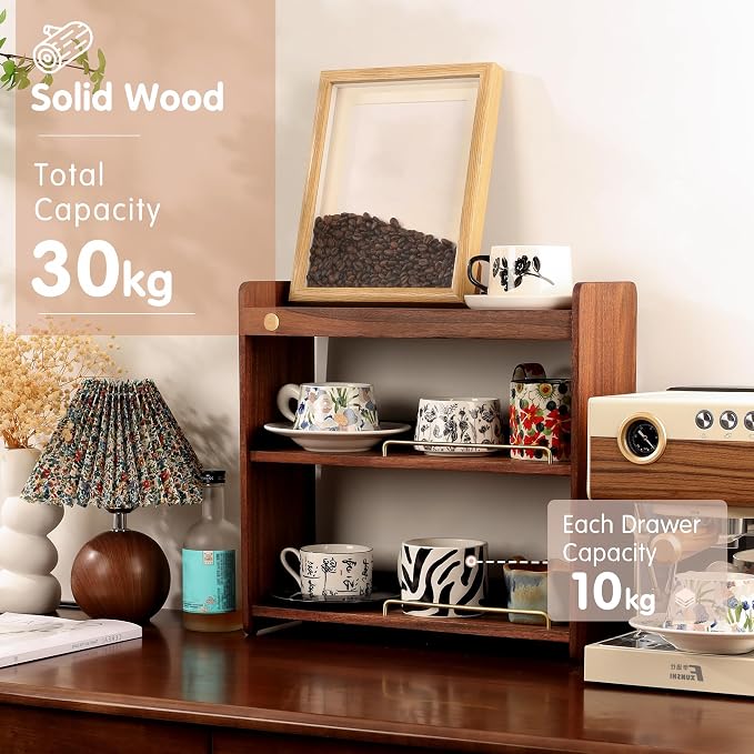 Coffee Mug Holder Wooden Cup Rack Mug Display Shelf Coffee Cup Holder - Image 3
