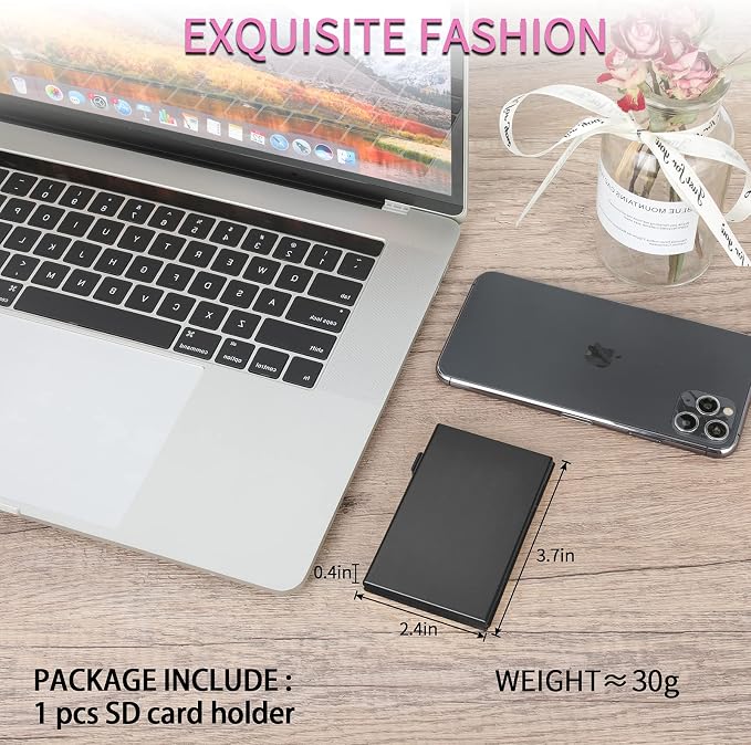 SD Card Holder, SD Card Case, LAVILI CF Memory Card Holder Case Aluminum Alloy - Image 6