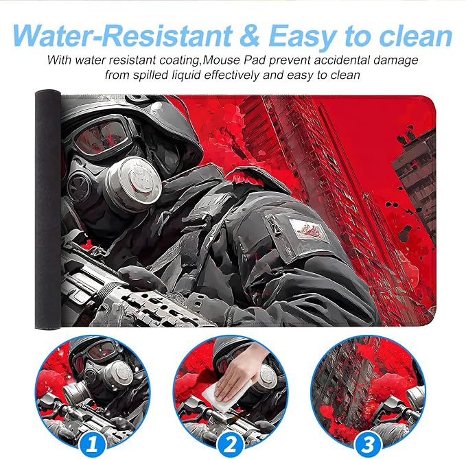 Tactical Soldier Gaming Mouse Pad – 31.5" x 11.8" Extended Desk Mat - Image 7