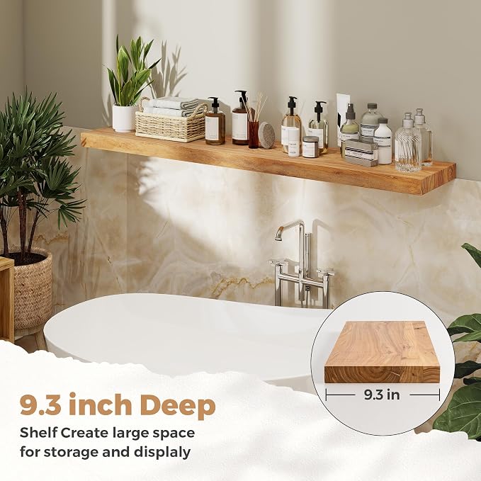 RICHFOCUS Elm Floating Shelves for Wall - Image 6