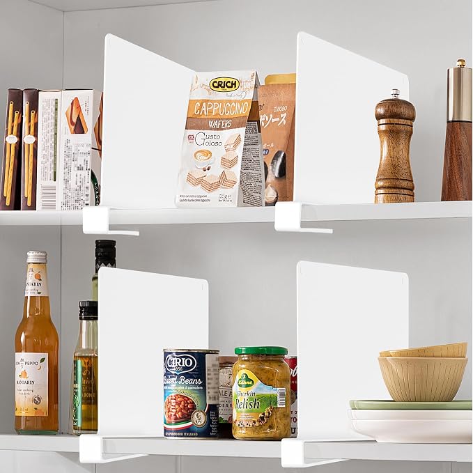 HBlife 6 Pcs White Acrylic Shelf Dividers, Vertical Purse Organizer - Image 7