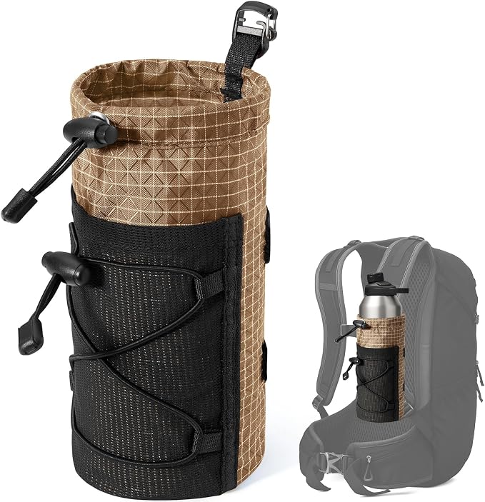 Large Water Bottle Holder Pouch Bag, Backpack Water Bottle Holder Mesh Bag by Neverwhy