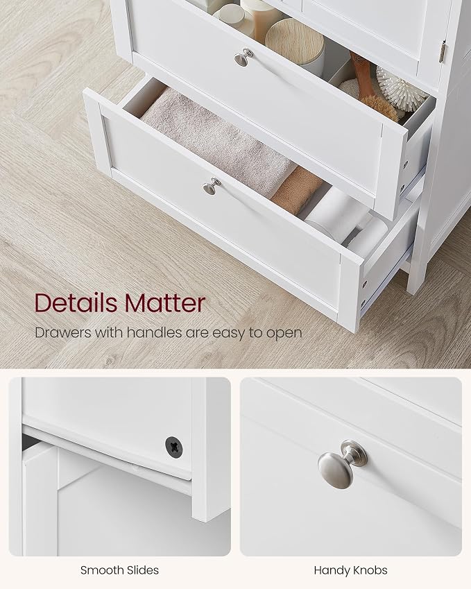 VASAGLE Floor Storage Cabinet, Freestanding Storage Unit - Image 7