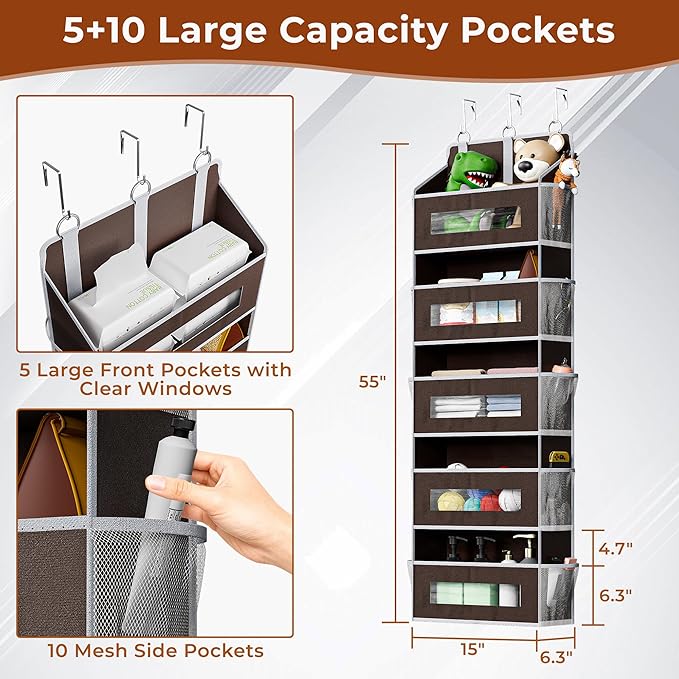 5-Tier Over The Door Storage Organizer - Image 2