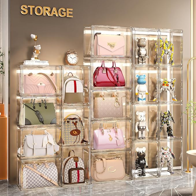 ULENDIS 4 Packs Plastic Purse Storage Organizer - Image 5