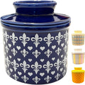 Butter Crock with Lid for Countertop, Butter Keeper Crock with Water