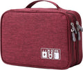 Lanola Travel Cable Organizer Bag, Electronic Accessories Case Portable Double by Lanola