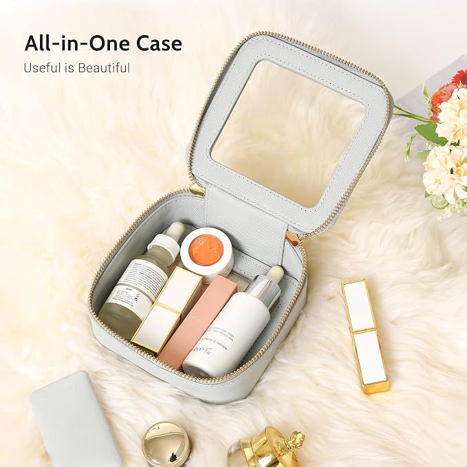 Aveniee Mini Clear Makeup Bag, Small Cosmetic Bags Travel Toiletry Pouch - Image 2