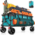 48" L Collapsible Beach Wagon Cart Foldable, 560LB Weight Capacity 300L Heavy by Unknown