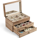 Meangood Jewelry Box Organizer for Women, 3 Layer Large Jewelry Storage Case by Meangood