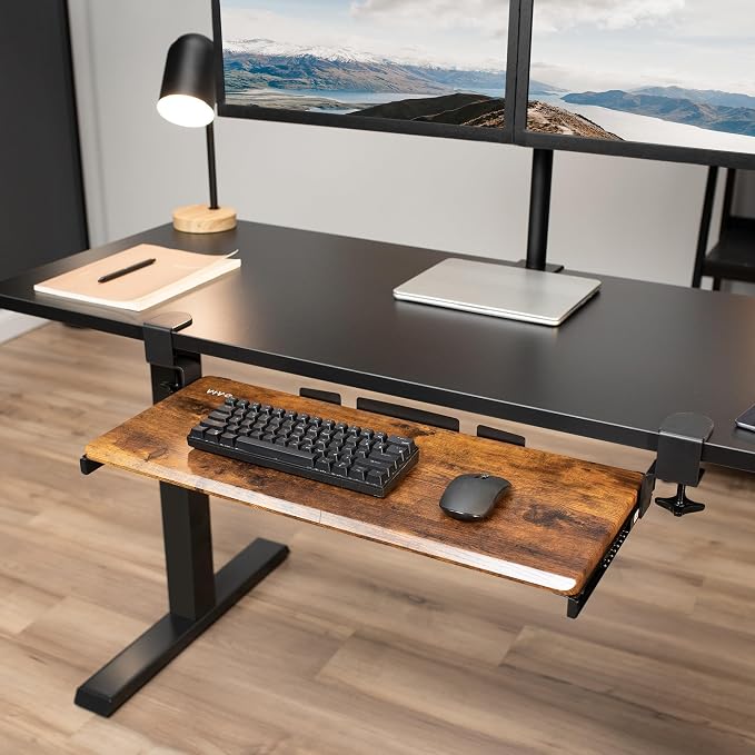 VIVO Large Clamp-on Computer Keyboard and Mouse Under Desk Slider Tray - Image 5