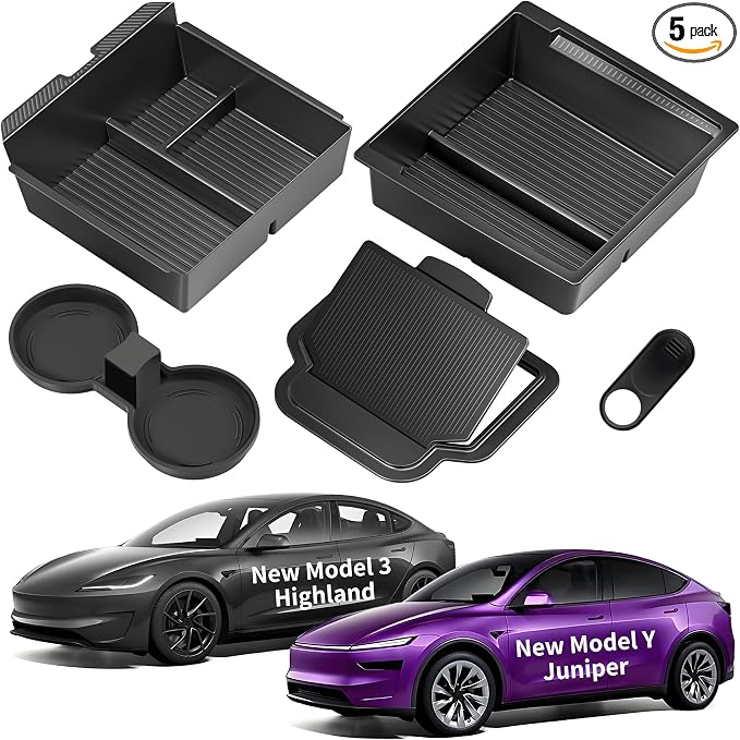 Center Console Organizer Tray for Tesla Model Y Juniper Accessories 2025 by TSLDRV