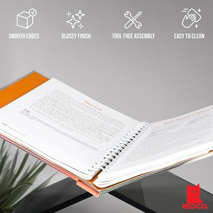 Red Co. Transparent Grey Acrylic Book Holder 2 Piece Reading Stand - Image 3