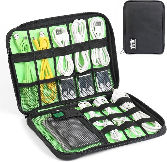 Luxtude Electronics Organizer Travel Case, Cable Organizer Bag, Portable Cord by Luxtude