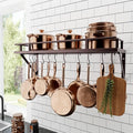 KES 30-Inch Oiled Bronze Pot Rack, Wall Mounted Hanging Pot and Pan Organizer by KES