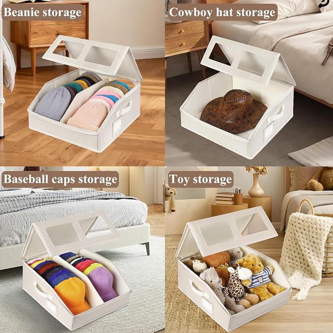 2 Pack Hat Storage for Baseball Caps-Holds Up to 48 Caps, Hat Organizer for - Image 4