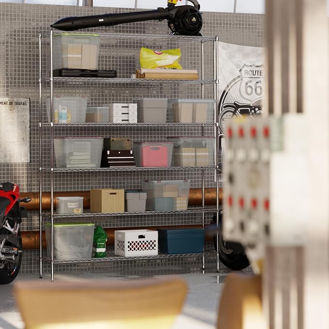 14" Deep x 72" Wide x 96" Height Wire Shelving Kit | 6-Tier | NSF Commercial - Image 2